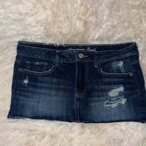 American Eagle Outfitters Dark Blue Denim Skirt